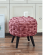 Premium Velvet Tussle Knotted Stool