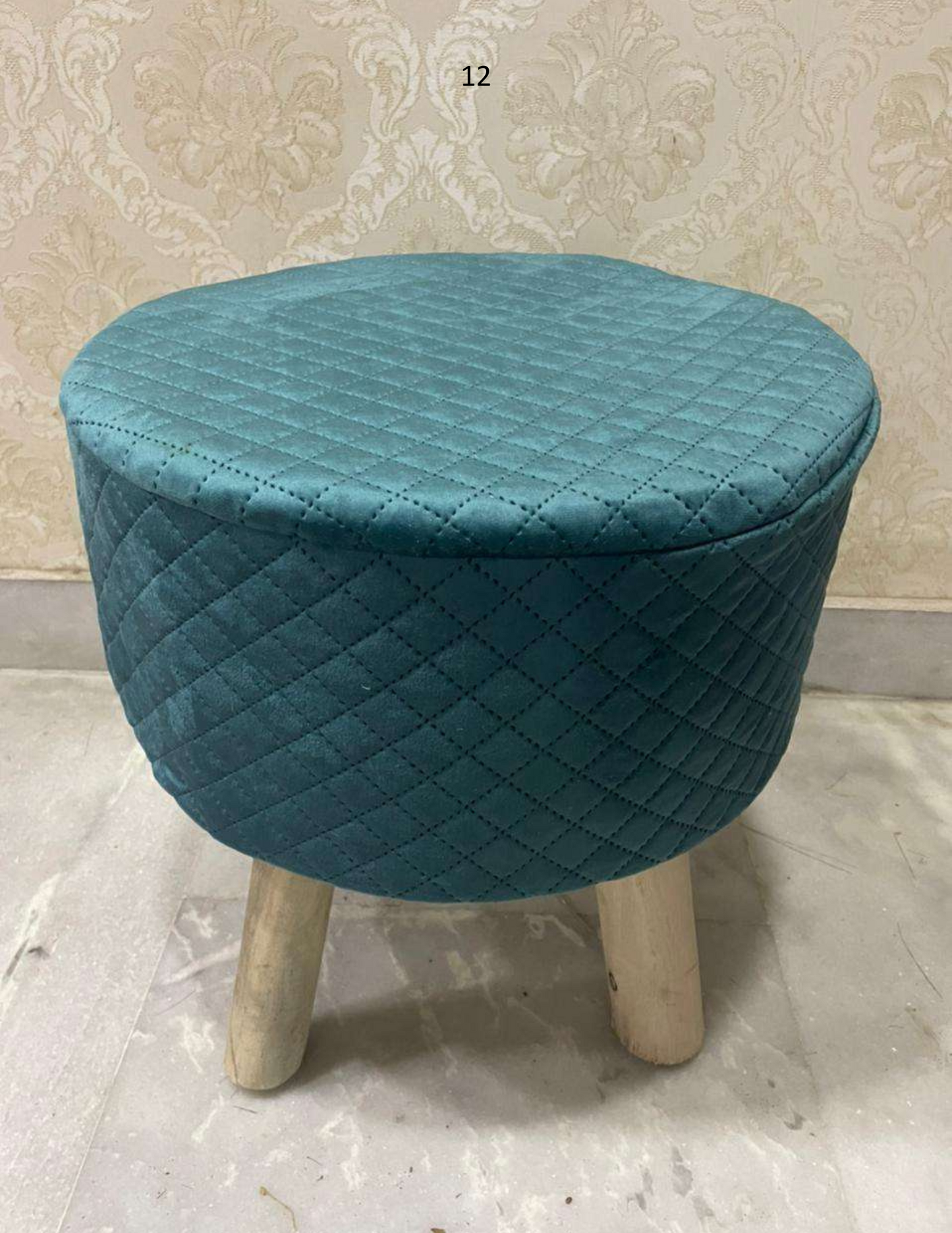 Velvet Touch Quilted Stool