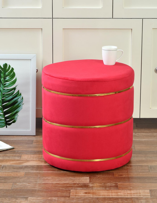 Velvet Pouffe Stool – Elegant Ottoman for Living Room.