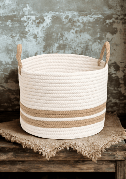 Nature’s Grace Jute Basket – 12x14 Multi-Utility Charm