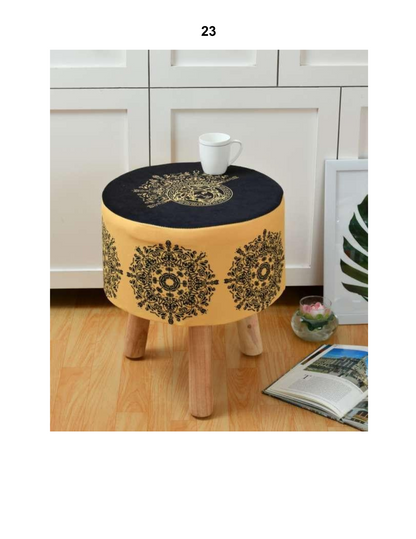Solid Wood Ottoman Stool – Perfect for Seating & Decor
