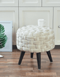 Premium Velvet Tussle Knotted Stool