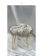 Fur Stool | Metal Legs | Chic & Cozy