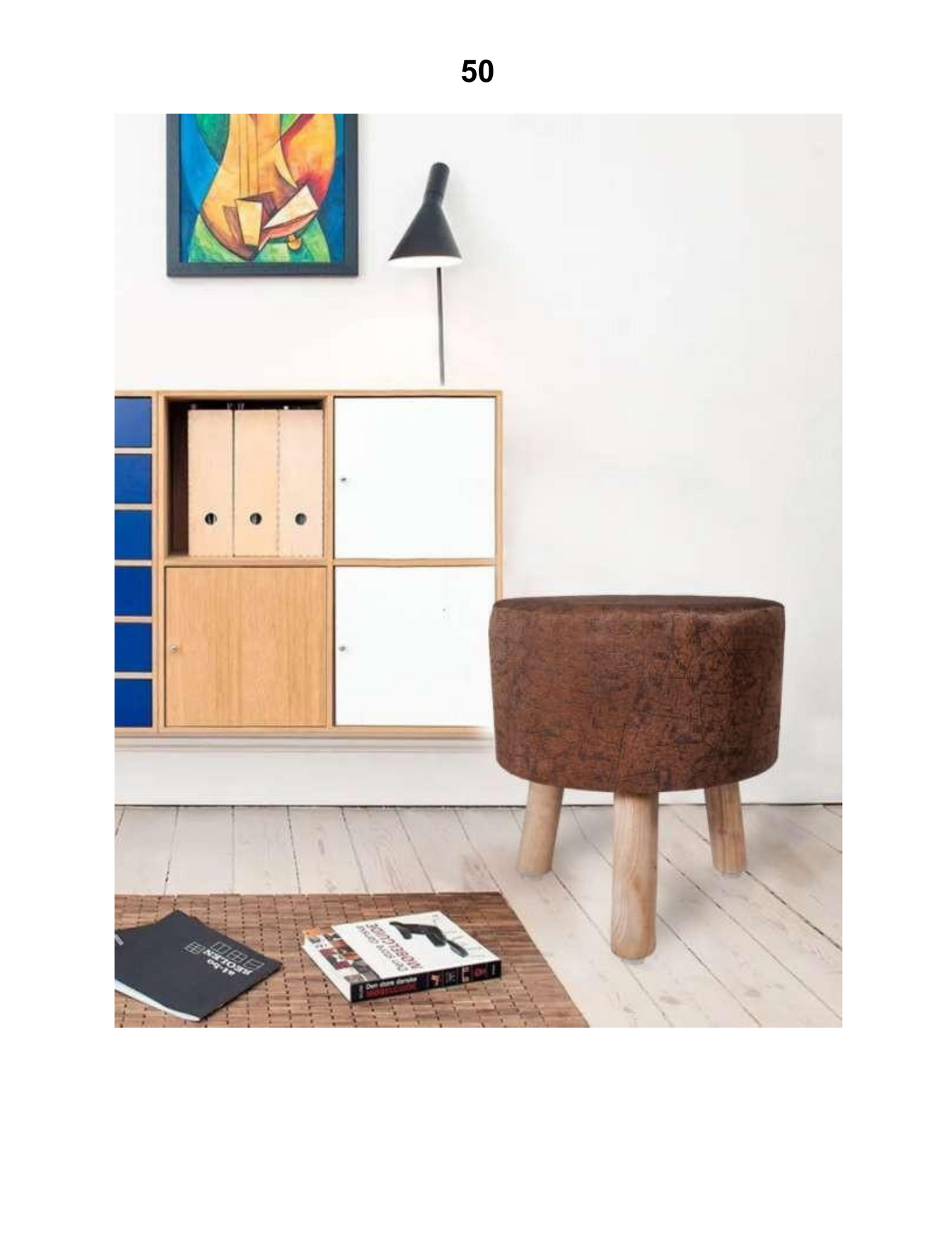 Solid Wood Ottoman Stool – Perfect for Seating & Decor