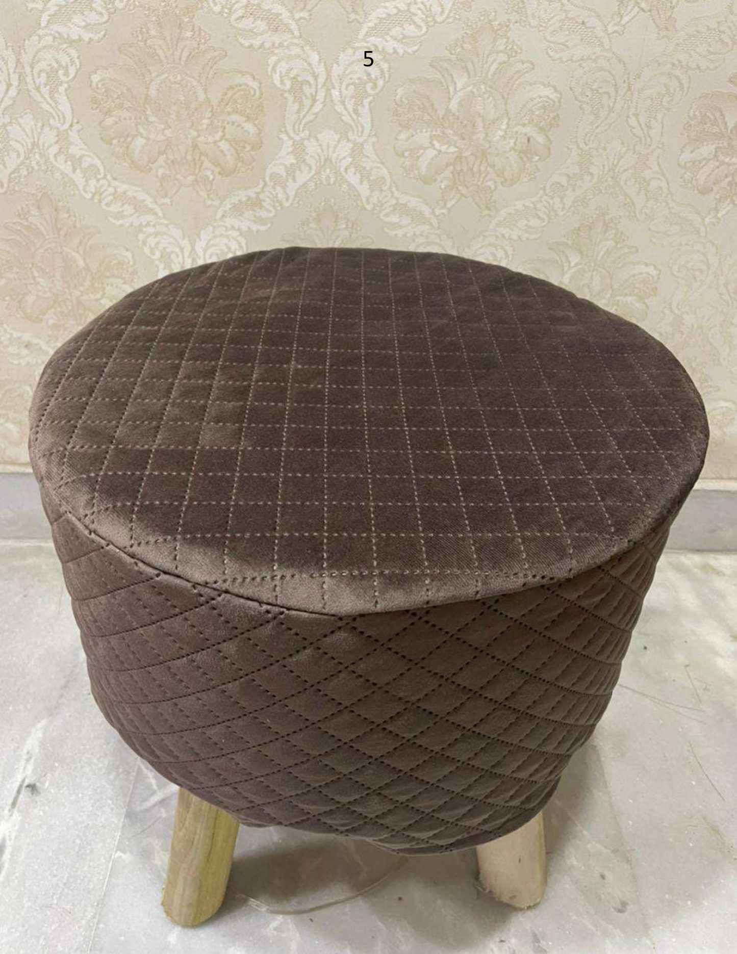 Velvet Touch Quilted Stool