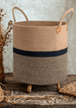 Rustic Charm Jute Laundry & Storage Basket