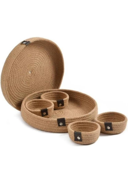 Sustainable & Stylish Jute Dry Fruit Tray