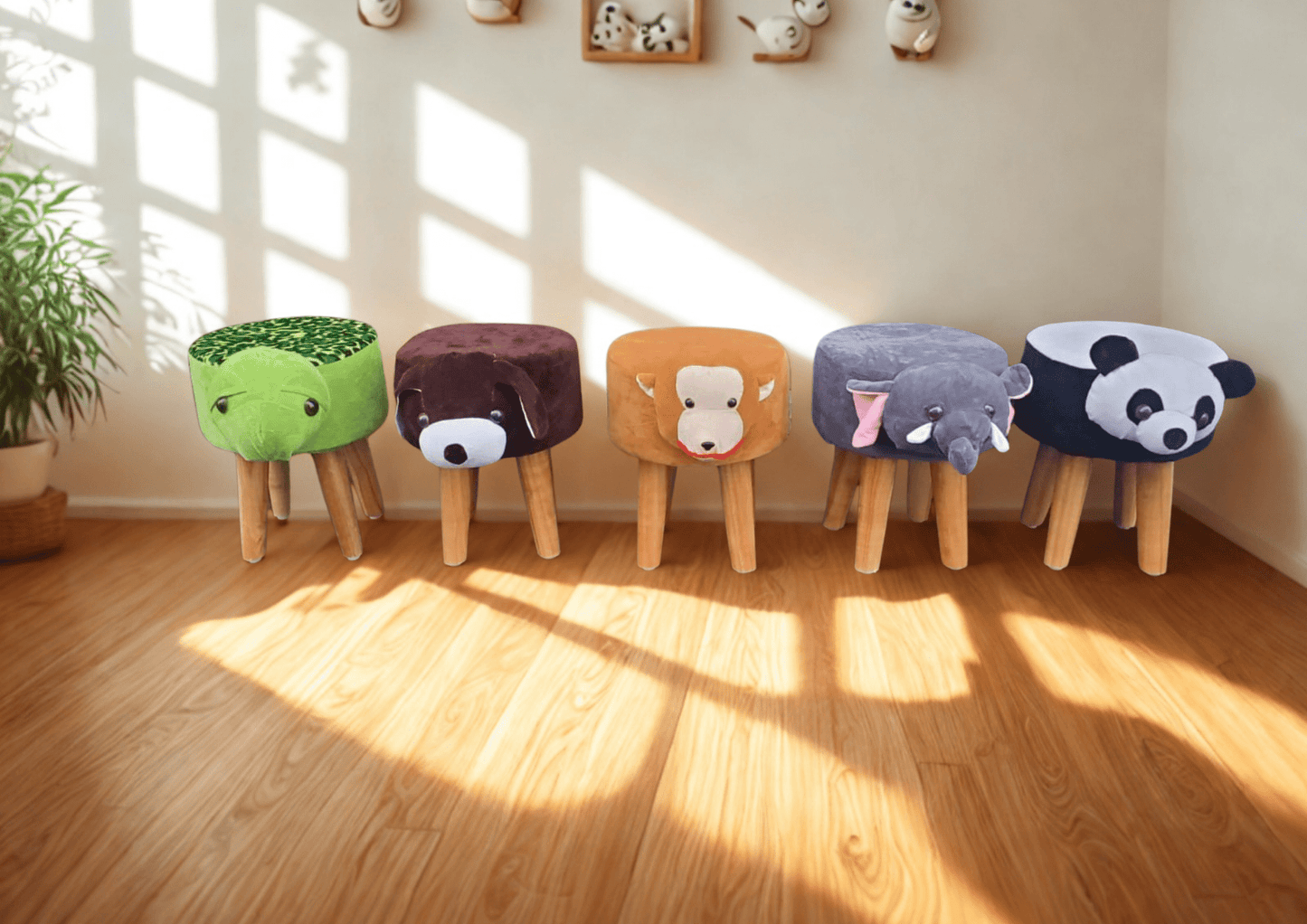 Little Zoo – Soft Plush Ottomans for Kids