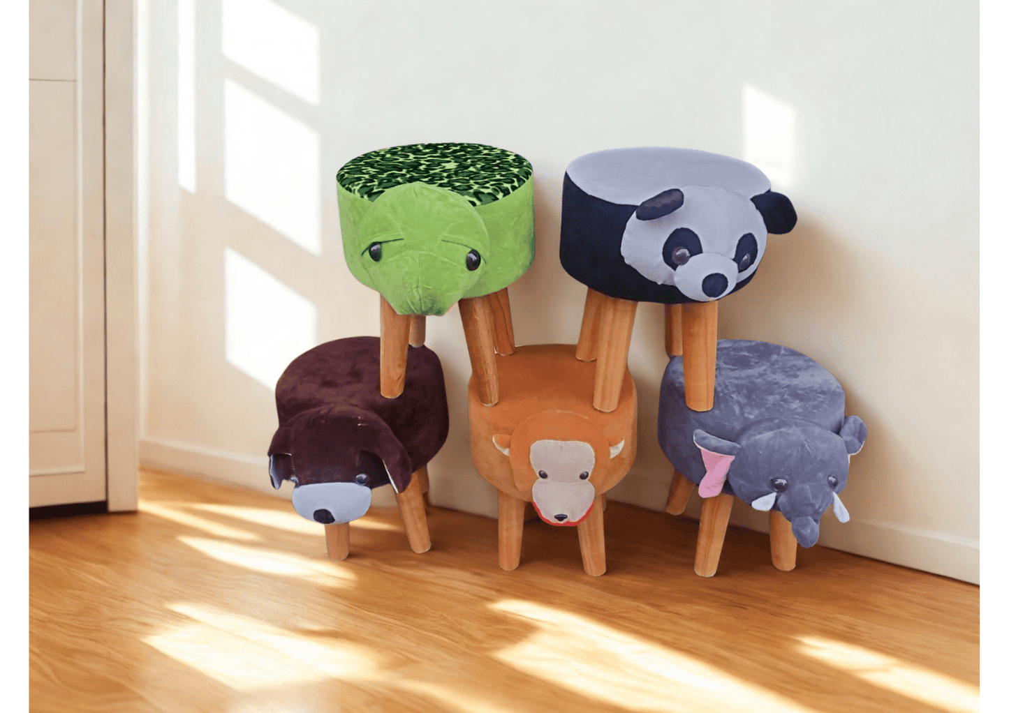 Little Zoo – Soft Plush Ottomans for Kids